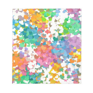 Bloc-note Cœurs de Confettis Pastels
