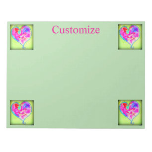 Bloc-note Coeurs roses tourbillonnant Thunder_Cove
