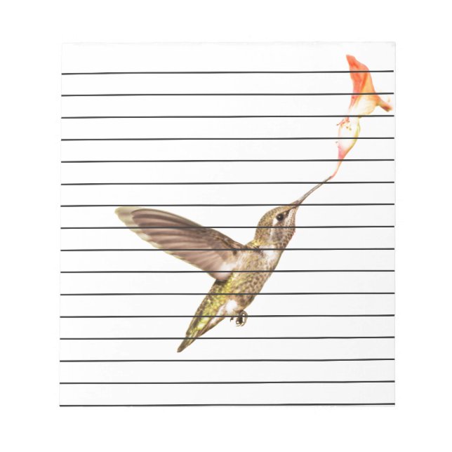 Bloc-note Colibri et fleur (Devant)