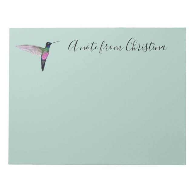 Bloc-note Colibri personnalisé (Devant)