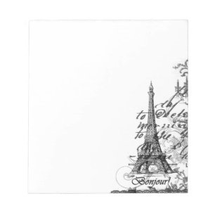 Bloc-note Collage de Paris Bonjour
