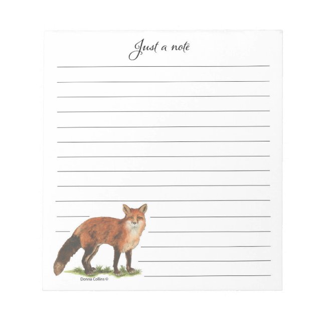 Bloc-note Collection Australian Fox Note Pad (Devant)