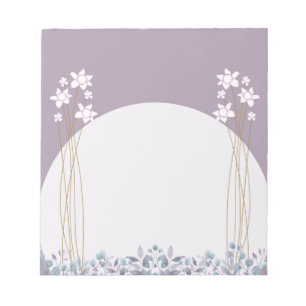 Bloc-note Collection de notes en fleur minimale