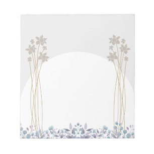 Bloc-note Collection de notes en fleur minimale