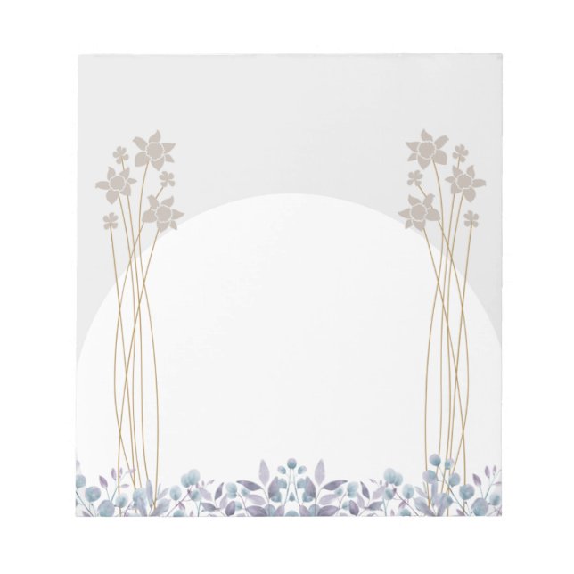 Bloc-note Collection de notes en fleur minimale (Devant)