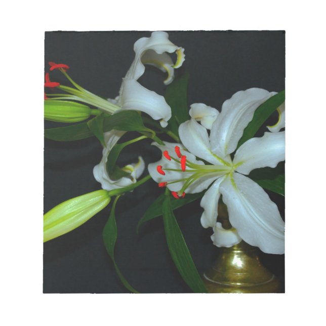 Bloc-note Collection Irlandaise de laiton et de fleurs (Devant)