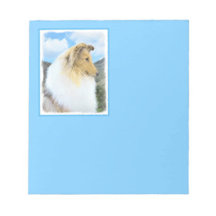 Bloc-note Collie en Montagne (Rough) Peinture - Chien Art