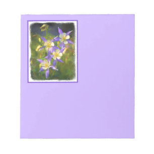 Bloc-note Colorado Blue Columbine Peinture - Art original