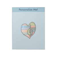 Coloré Rainbow Music Heart Doodle personnalisé