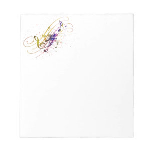 Bloc-note Colorful music splatter