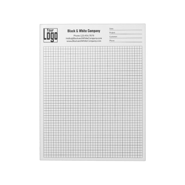 Bloc-note Company Logo Black Grid Graph Project Identifier (Tourné)