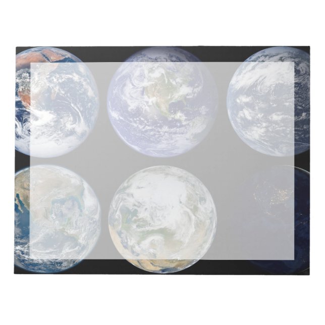 Bloc-note Comparaison D'Image De Vues Iconiques De La Planèt (Devant)