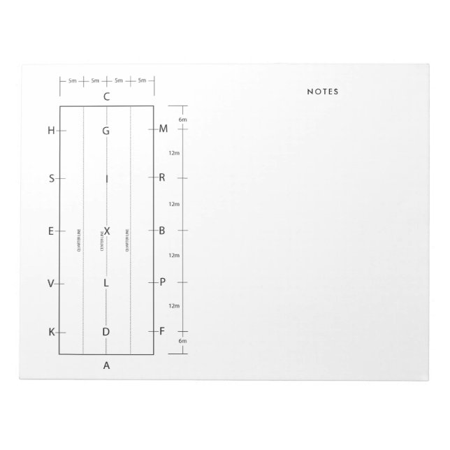 Bloc-note Compétition Modèle de chevaux de l'arène de ressou (Devant)