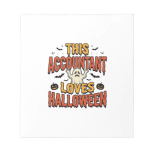 Bloc-note Comptable Halloween Chemise Vintage Ghost Design_1