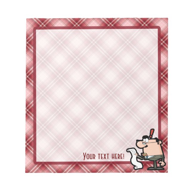 Bloc-note Comptable Red Plaid (Devant)