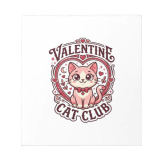 Bloc-note Conception de chat drôle de la Saint-Valentin - Ch