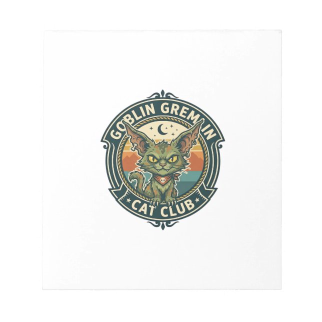 Bloc-note Conception de chat mignon de lutin gremlin - Gobel (Devant)