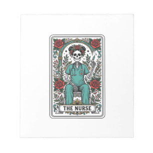 Bloc-note Conception de chemise de carte de tarot d'infirmiè