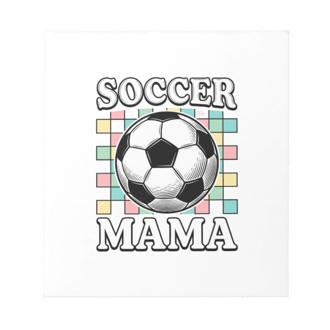 Bloc-note Conception de chemise de gravure de maman de footb (Devant)