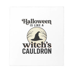 Bloc-note Conception de chemise de ville d'Halloween de chât