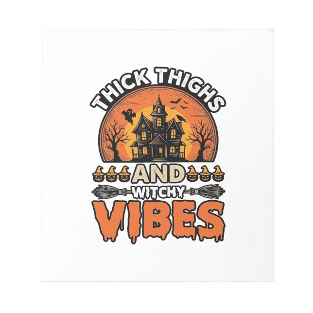 Bloc-note Conception de chemise Halloween Thick Thighs Witch (Devant)