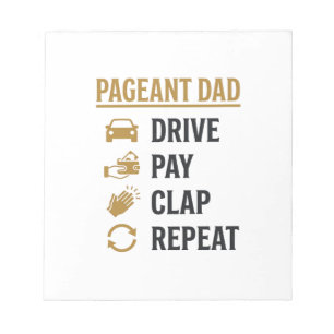 Bloc-note Conception de chemise Pageant Dad Drive Pay Clap R