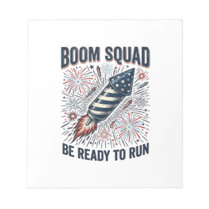 Bloc-note Conception de chemise vintage Boom Squad Feu d'art