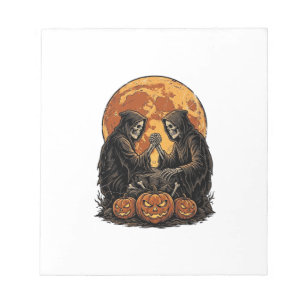 Bloc-note Conception de citrouille de Halloween de faucheurs