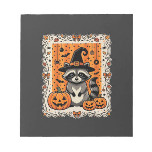 Bloc-note Conception de citrouille d'Halloween de raton lave