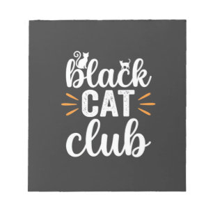 Bloc-note Conception de la fête d'Halloween du Black Cat Clu