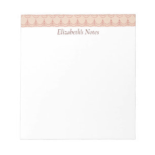 Bloc-note Conception de lustre rose moyen personnalisée