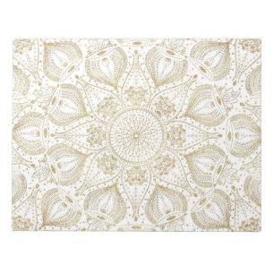 Bloc-note Conception de mandala doré Boho Chic
