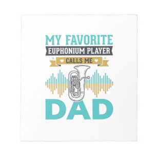 Bloc-note Conception de musique vintage de papa euphonium dr