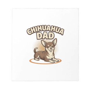 Bloc-note Conception de papa Chihuahua Gravure vintage pour