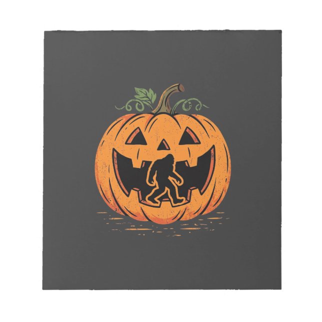 Bloc-note Conception de silhouette de citrouille Halloween B (Devant)