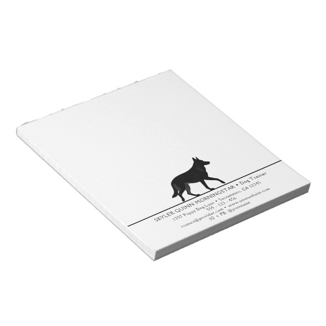 Bloc-note Conception de silhouettes de jolis animaux de comp (Incliné)