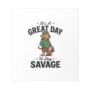 Bloc-note Conception de T-Shirt avec Gravure Vintage Savage