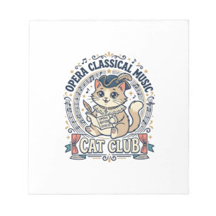 Bloc-note Conception de T-shirt de chat mignon de musique cl