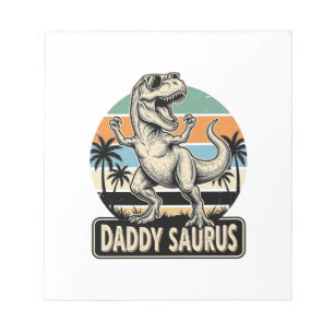 Bloc-note Conception de t-shirt de dinosaure rétro Papa Saur