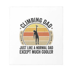 Bloc-note Conception de T-shirt d'escalade de papa vintage C