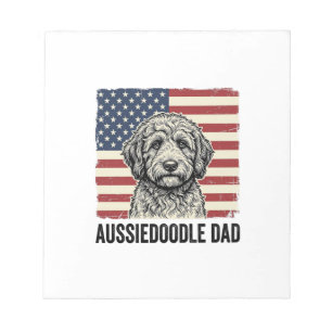 Bloc-note Conception de T-shirt pour papa Aussiedoodle patri