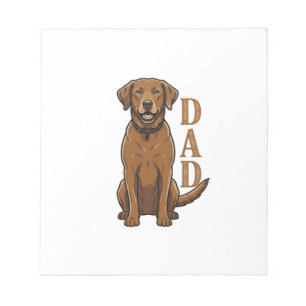 Bloc-note Conception de T-shirt pour papa de chien marron vi