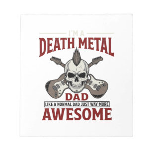 Bloc-note Conception de t-shirt vintage crâne de papa Death
