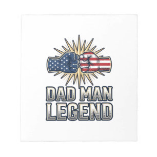 Bloc-note Conception de T-Shirt Vintage Legend Papa Patrioti