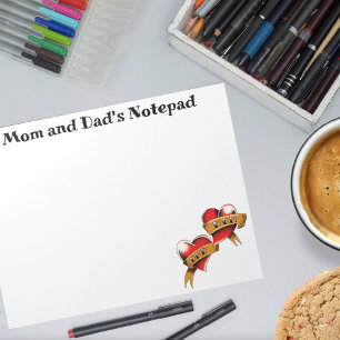 Bloc-note Conception de tatouage bannière traditionnelle Mam