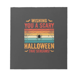 Bloc-note Conception de toile d'araignée d'Halloween effraya