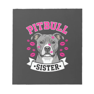 Bloc-note Conception de vecteur de sœur de Pitbull amoureuse