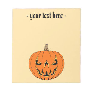 Bloc-note Conception d'Halloween de citrouille effrayante Ja