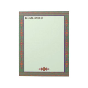 Bloc-note Conception géométrique verte Sagebrush Sud-Ouest