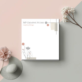 Bloc-note Conception pastel abstraite : florales modernes et